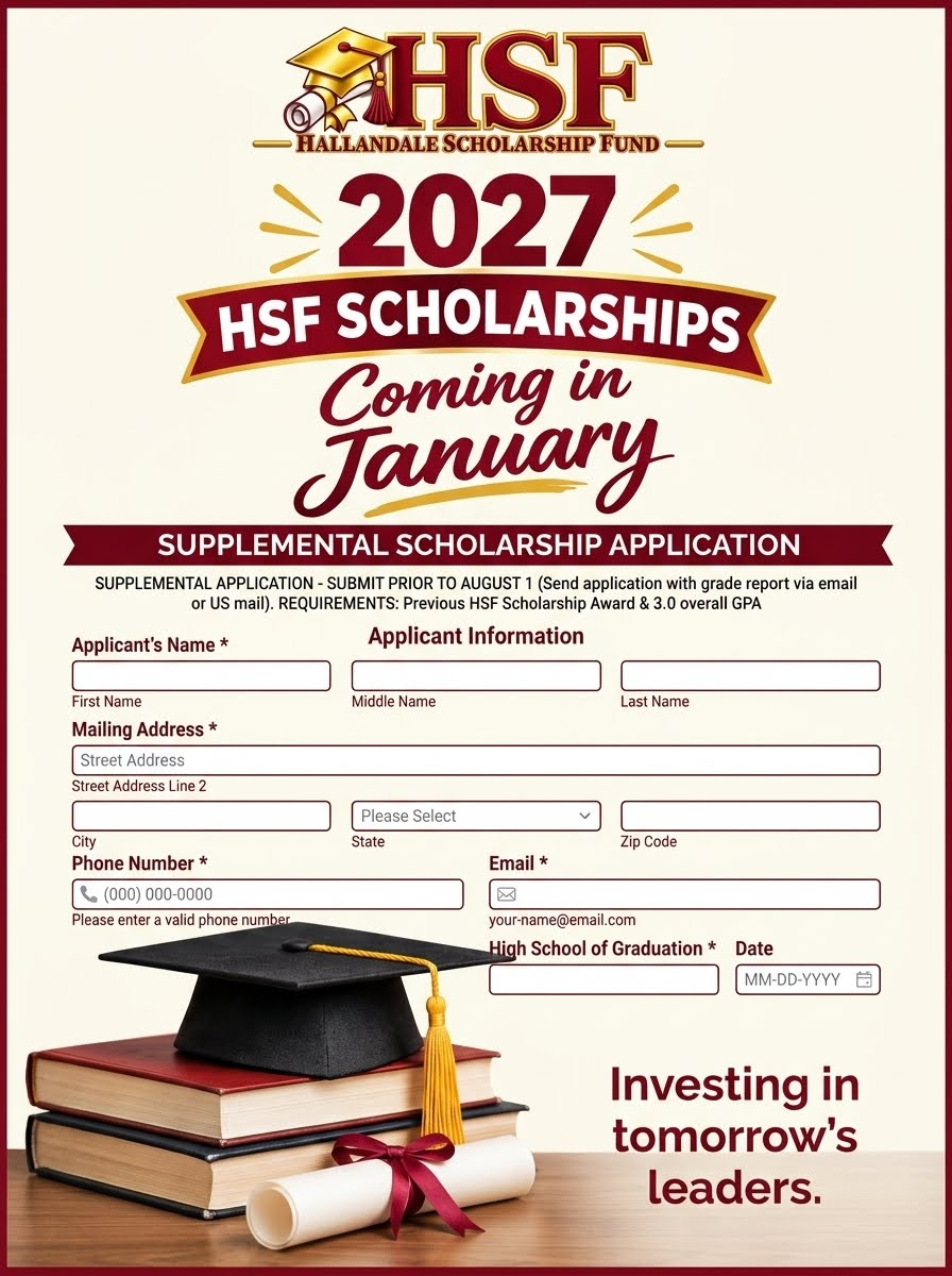 HSF Supplemental Scholarship Application (Coming in January)